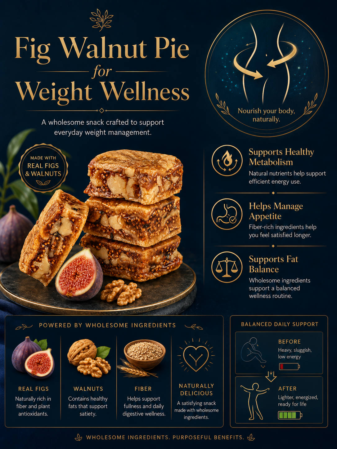 🌟 Limited Stock 🌟 Black Sesame Cranberry Fig Walnut Pie, Natural Plant‑Based Snack Bar-Ryan