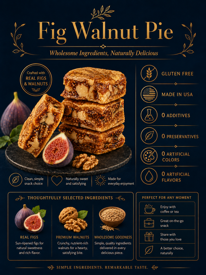 🌟 Limited Stock 🌟 Black Sesame Cranberry Fig Walnut Pie, Natural Plant‑Based Snack Bar-Ryan